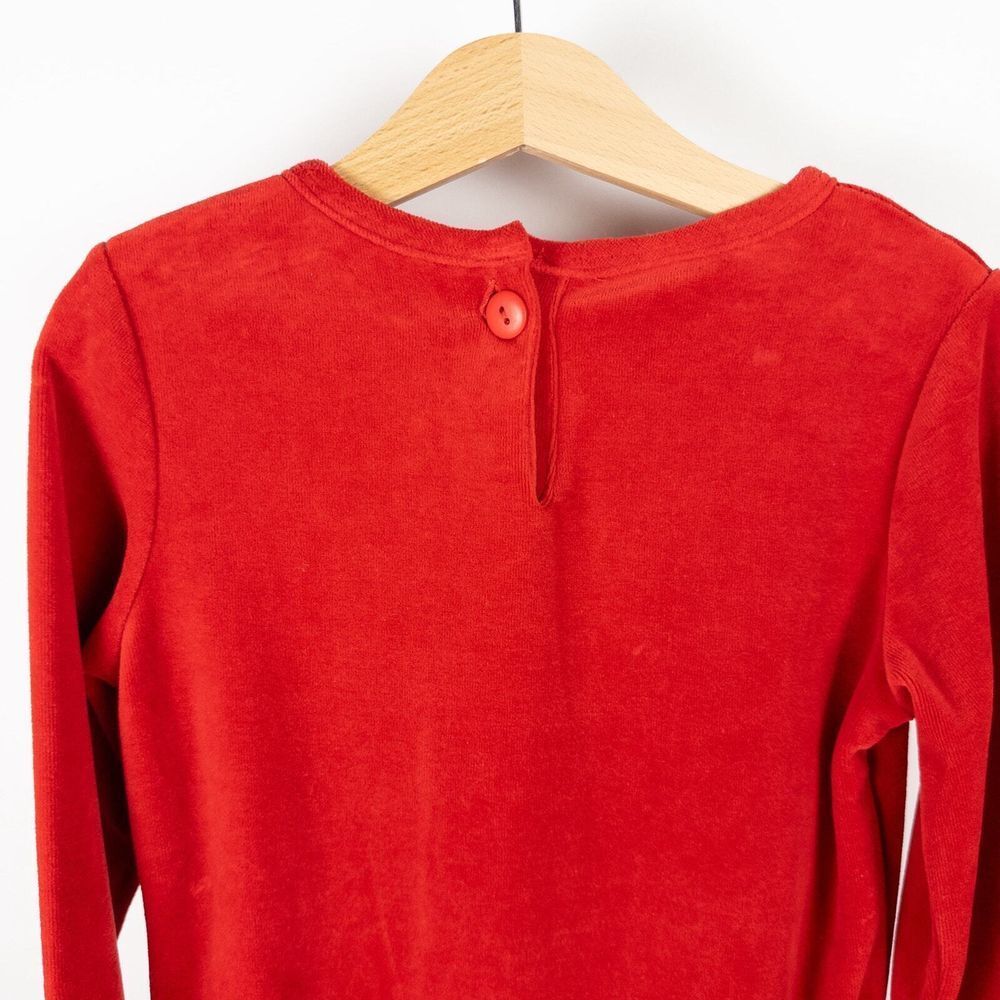 NEW Vintage 90s Sweet Potatoes Velour Cat Princess Dress Made in USA Red Sz 6X - Picture 4 of 10